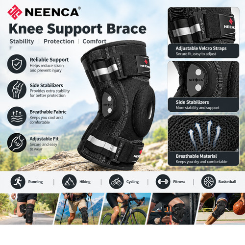 Neenca hinged knee brace - hinged,